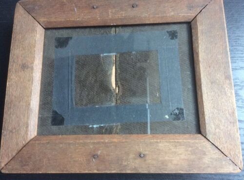 Cadre photo en bois fin du 19° siècle (dimension du cadre : 16x12,5 cm - verre : 12x8,5 cm)