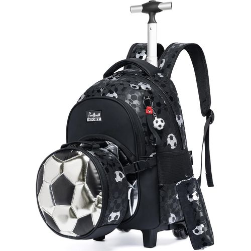 Football Cartable À Roulette Garçons, Sac À Roulettes Primaire, Bagages De Voyage Avec Roues