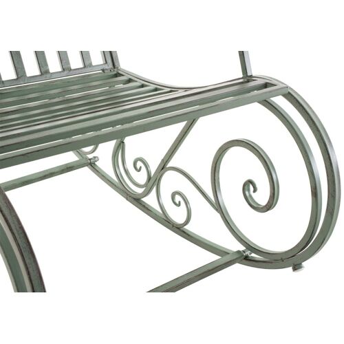 Chaise À Bascule D'extérieur En Métal Vert Antique