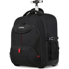 CMJAAGUR-Sac À Dos À Roulette Pour Ordinateur Portable Adulte Sac De Voyage À Roulettes Grand Volume Sacoche 18,4"" Sac À Livres 2 En 1 Trolley Travail Résistant À L'Eau Antivol Cartable Homm[M2358]