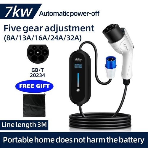 -Chargeur Portable 7kw 32a Ev, Câble De 3m 5m 10m 15m 20m, Adaptateur Mural Pour Véhicule Électrique, Vope2 Iec Powered Sulgb/T20234 Evse