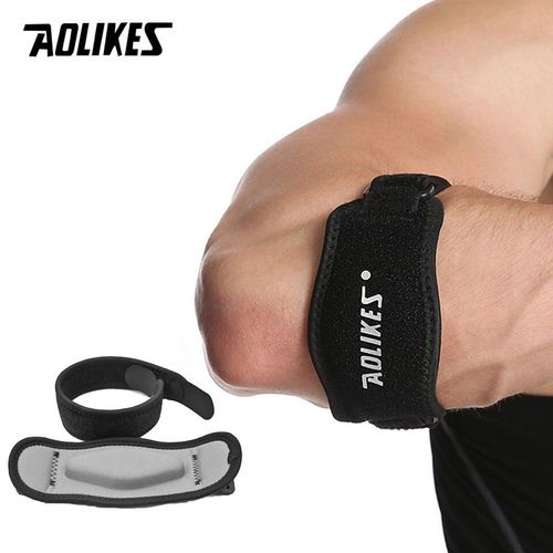 Aolikes-Attelle De Coude De Tennis Pour Hommes,Oto Instituts,Coude De Tennis Et Coude De Golfeur,Tendinite,Support De Coude Et Sangle,1 Pièce -7949-Noir With Gris