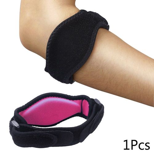 Manchon De Coudière De Tennis 1 Pièce,Coussinets De Coude De Tendinite,Soulagement Efficace De La Douleur Pour Le Coude De Tennis Et De Golfeur Pour Hommes Et Femmes -1pcs-Rose Rouge