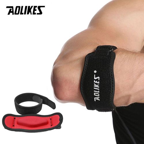 Aolikes-Attelle De Coude De Tennis Pour Hommes,Oto Instituts,Coude De Tennis Et Coude De Golfeur,Tendinite,Support De Coude Et Sangle,1 Pièce -7949-Noir With Rouge-B