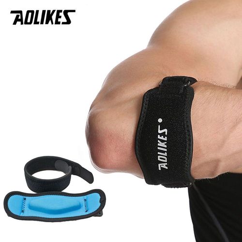 Aolikes-Attelle De Coude De Tennis Pour Hommes,Oto Instituts,Coude De Tennis Et Coude De Golfeur,Tendinite,Support De Coude Et Sangle,1 Pièce -7949-Noir With Bleu-A