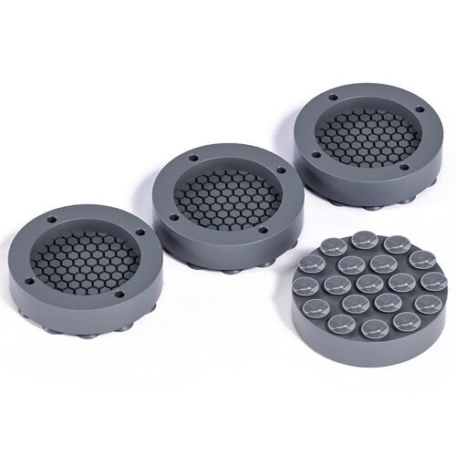 Pieds de machine à laver anti-vibrations et antidérapants (paquet de 4) Gris