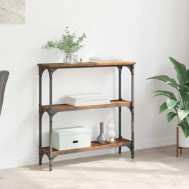 Vidaxl Table Console Avec Étagère Bois Ancien 75 X 22.5 X 75 Cm