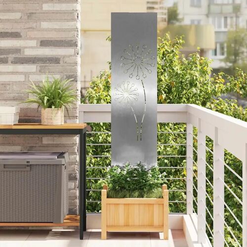 Vidaxl Écran De Confidentialité De Jardin Fretwork Argent 32 X 140 Cm
