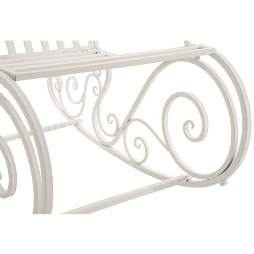 Chaise À Bascule D'extérieur En Métal Blanc
