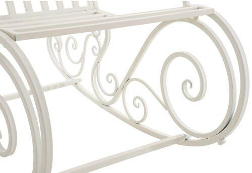 Chaise À Bascule D'extérieur En Métal Blanc