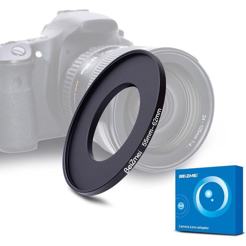 Filtre adaptateur de 55 mm à 62 mm compatible avec tous les objectifs de 62 mm UV,ND,CPL,filtre,55 mm lentille to 62 mm appareil photo filtre (55-62 mm)
