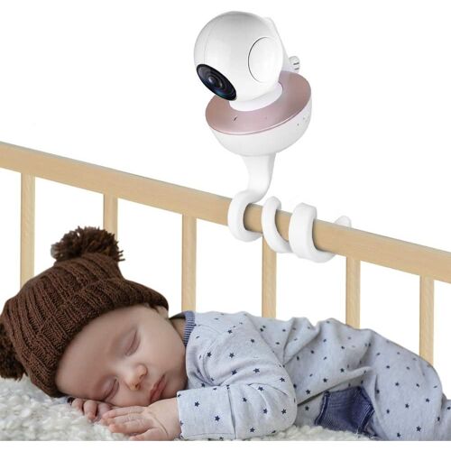 Universal Baby Monitor Holder Wall Mount Baby Video Monitor Shelf Flexible Camera Stand Drilling For Nursery Universal Holder Compatible With Most Baby Monitors & Phone (White)