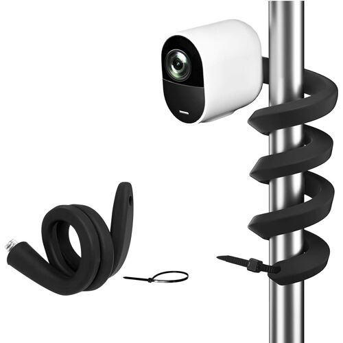 Support Flexible Universel Compatible Avec L'eufycam 1/2/2c/2c Pro/3/3c/E/S3 Pro,Arlo Pro 4/Pro 3/Pro 2/Ultra/Ultra 2/Essential 2(Xl),Reolink Argus 2,(Noir,1pcs)