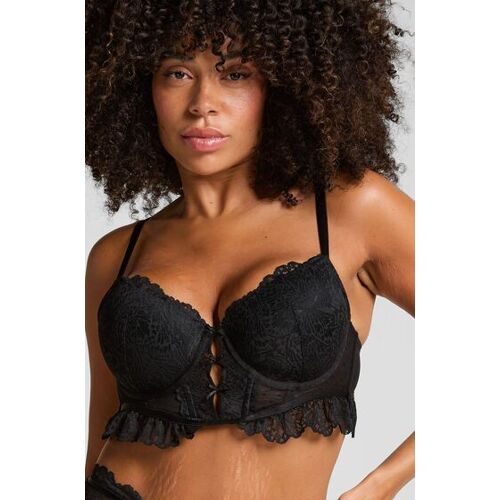 Hunkemöller Soutien-Gorge À Armatures Rembourré Longline Posie Noir