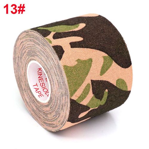 Bande De Kinésiologie De Largeur 2.5cm-10cm,5m,Bande Athlétique,Récupération Sportive,Protection Du Genou,Imperméable,Tennis,Soulagement Des Douleurs Musculaires,Ba -Vert Camouflage-2.5cmx5m