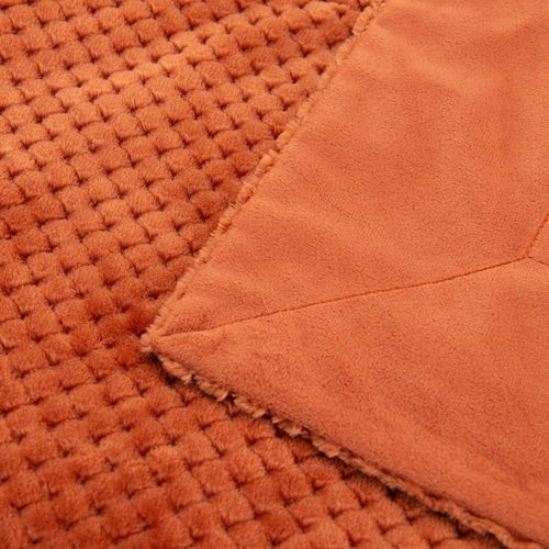Plaid Terracotta 130x170 Marron En Polyester