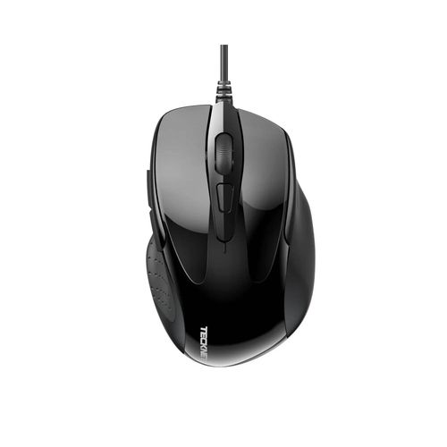 TECKNET UM013 Souris filaire ergonomique silencieuse - 4 DPI réglables - Noir