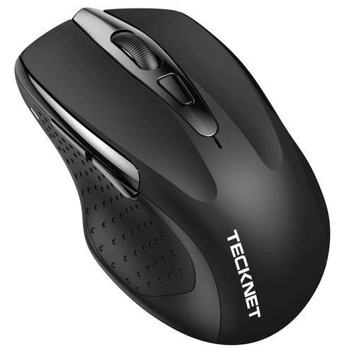 TECKNET TK-MS317 Souris ergonomique sans fil - silencieuse et rechargeable - Noir
