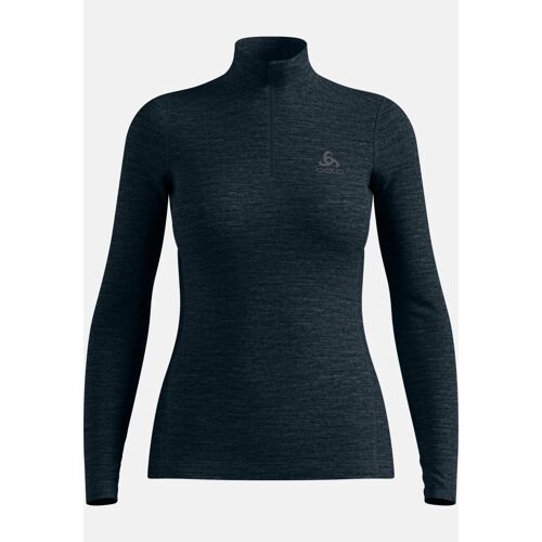 Odlo Sous-Vêtement Technique À Manches Longues Et Demi-Zip En Laine Mérinos 200 Natural Pour Femme, Xl,