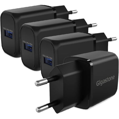 SJZG-Chargeur Usb 4-Pack 18W 3A 6V, Chargeur Rapide Quick Charge 3.0, Compatible Avec Iphone Ipad Galaxy Google Htc Lg Smartphones