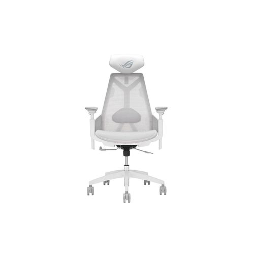 Chaise Gaming Asus Rog Destrier Core Blanche ¿ Ergonomique, Accoudoirs 3d 360°, Mesh Respirant, Inclinaison 125°, Siège Réglable