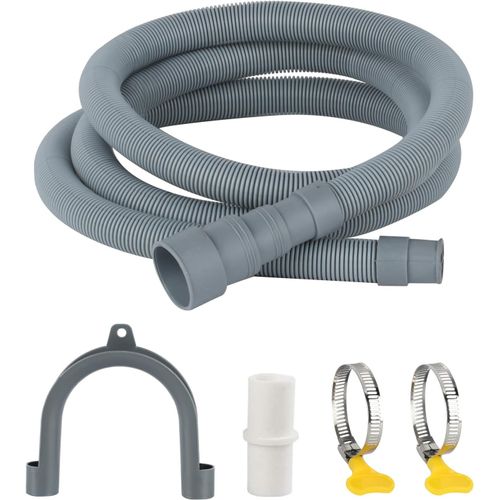 SUBZONAL-Rallonge de tuyau de vidange, 2 m x 30 mm, pour machine à laver, lave-vaisselle, avec raccord universel