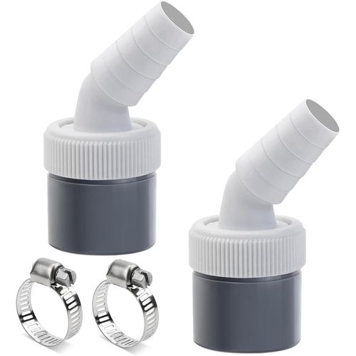 SUBZONAL-2 Pièces Adaptateur De Vidange Pour Lave-vaisselle Et Machine À Laver, Avec Sortie Pour Tuyau 40 mm Et Entrée 18-24 mm, 2 Collier De Serrage, Pour Machine À Laver, Lave-vaisselle, Sèche-ling