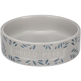Loc-Gamelle Leafs Rond Gris Pour Cochon D'inde-12x3,5cm,200ml-Nourriture Et Eau,Antidérapante Et Facile À Nettoyer
