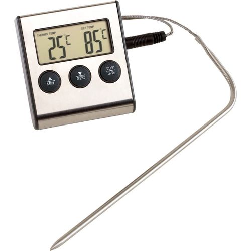 loc-Thermomètre Numérique Pour Barbecue,Viande,Four-Avec Minuteur,Sonde En Acier Inoxydable,Magnétique Et Pied