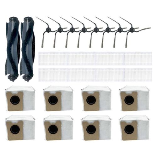 Lot de 26 pièces de rechange pour aspirateur robot C10, brosse principale, brosse latérale, filtre Hepa, grand sac à poussière