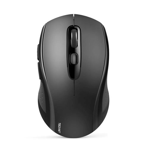 TECKNET EWM01832 Souris Sans Fil Ergonomique - 6 DPI USB/Bluetooth Silencieuse - Noir
