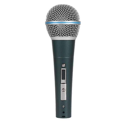 Microphone Dynamique Filaire En Métal Pour Karaoké, Chant, Mariage, Dj, Discours, Bleu Foncé, 6,5 Mm