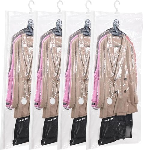 SJZG-4 Sacs De Rangement Suspendus - Sacs De Rangement Sous Vide, Rangement Sous Vide Pour Vêtements, Costumes, Robes, Manteaux Ou Vestes, Réutilisables(135X70Cm)