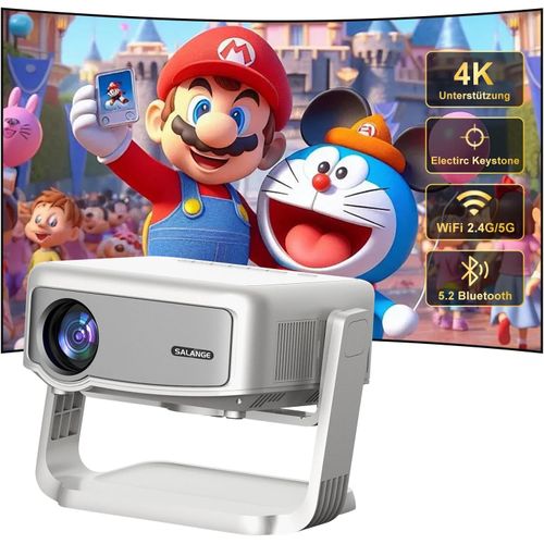 Mini Projecteur,5G Wifi Bluetooth 5.2 Android Videoprojecteur Portable Extérieur,Hd Vidéo Projecteur Led 9000 Lumens,Rend En Charge Le Retroprojecteur Intelligent Home Cinéma 4K