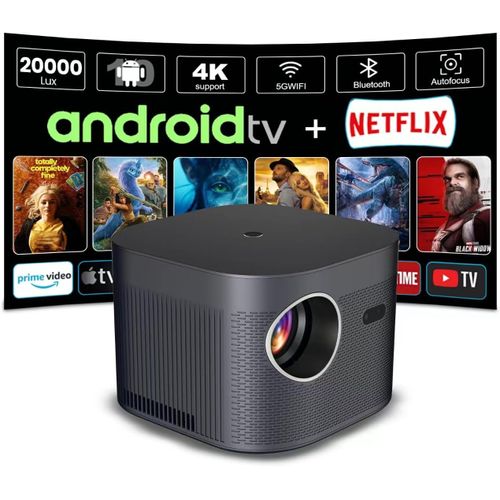 loc-Vidéoprojecteur [An Oid10.0/M À Niveau Actuelle Autofocus] Projecteur 4K Avec Double Wifi 5G Et Bt5.3,20000 Lux Natif 1080P,Full Hd Vidéoprojecteur,Correction Keystone Automatique,Home Cinéma