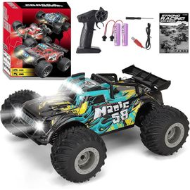loc-Rc Voiture Telecommandé,Voiture Télécommandée 1:16 2.4Ghz Rc Truck Garçon Voitures Electrique Enfants 20Km/H Enfants Garçon Cadeau De Noël Fille 5-12 Ans