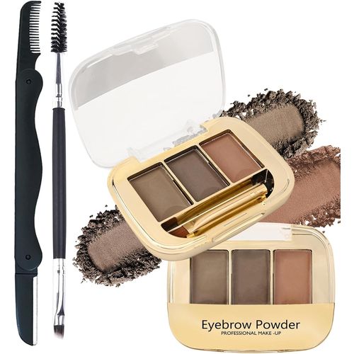 Loc-Palette De Maquillage Pour Sourcils-3 Couleurs-Imperméable-Longue Durée-Multiuse-Pou E Fine Avec Rasoir Et Pinceau-Pou E Pour Sourcils Naturellement Volumineux-01 