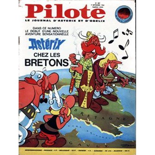Pilote 307 -- 9 Septembre 1965 -- Debut Asterix Chez Les Bretons - Couverture Uderzo