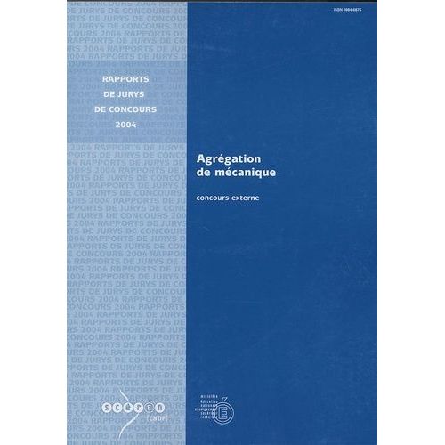 Agrégation Mécanique - Concours Externe