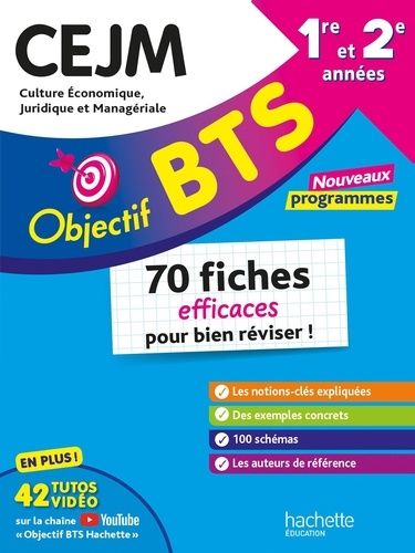 Bts Cejm 1e Et 2e Années - 70 Fiches Efficaces Pour Bien Réviser !