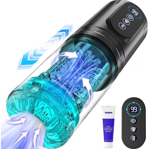 Masturbateurs Masculins Sex Toys Avec 9 Modes Télescopiques & Rotation Et Succion, Masturbâteur Homme 3d Vaginette Sex Toýs Homme