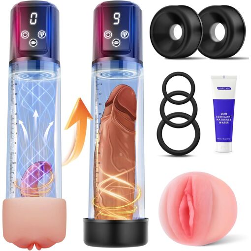 Pompe électrique à Vide Pour Pénis Avec 6 Anneaux - Sex Toy Pour Hommes - Neuf