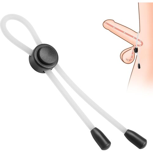 Loranka-Anneau Pénien En Silicone Ajustable Pour Homme, Cordon De Serrage Cock-Tie, Flexible Pour Contrôle De L'éjaculation, Confortable Et Beständig Pour Un Plaisir Prolongé Avec Double Fermeture D'