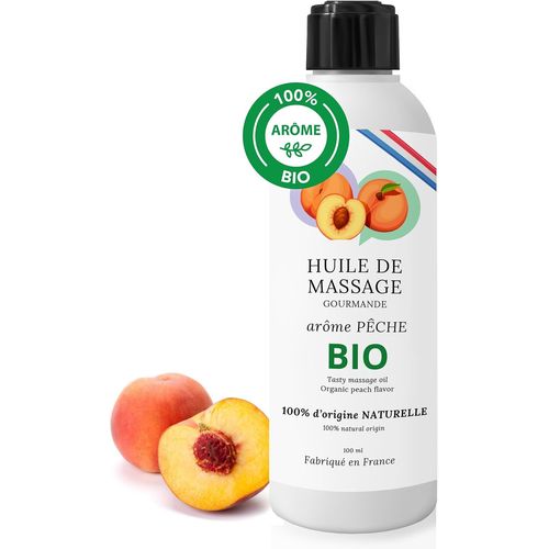 Huile De Massage Comestible Érotique Sensuel Chauffante Relaxante Bio Professionnelle Sensuelle Plaisir Naturel 100 Ml (Pêche Bio)
