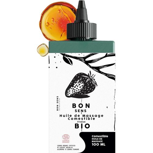 Huile De Massage Comestible, Érotique Et Sensuel Biologique, Cosmos Organic Arôme Naturel De Fraise Gourmande