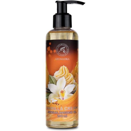 Huile De Massage Sensuelle Vanille Crème 200ml Comestible Naturelle Mélange D'huiles D'amande Et De Pépins De Raisin Massage De Couples Huile Massage Relaxante Oil Massage