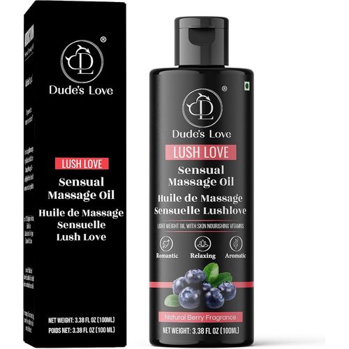 Kalanka-Lush Love - Huile De Massage Sensuel Aux Baies - Calmant, Intimité Et Stimulation | Mélange D'huiles Comestibles Au Citron Vert Naturel Et Aux Baies De Genévrier |Homme & Femme - 100ml
