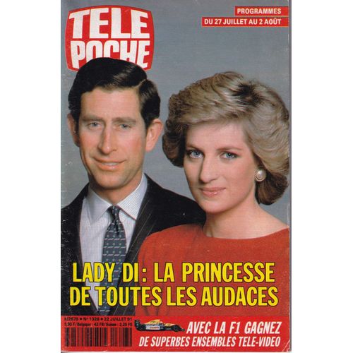 Télé Poche N° 1328 - Programmes Du 27 Juillet Au 2 Août 1991 - Lady Di, La Princesse De Toutes Les Audaces / Meryl Streep / "Jeux Sans Frontières" / "Intervilles"