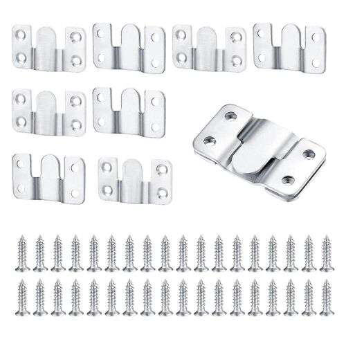 Lot de 10 supports de montage encastrés pour meubles,connecteurs muraux en acier inoxydable