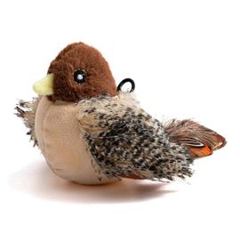 Jouet interactif pour chat en forme d'oiseau qui bat des ailes - Simulation d'oiseau qui gazouille, jouet engageant pour les chats et amusant